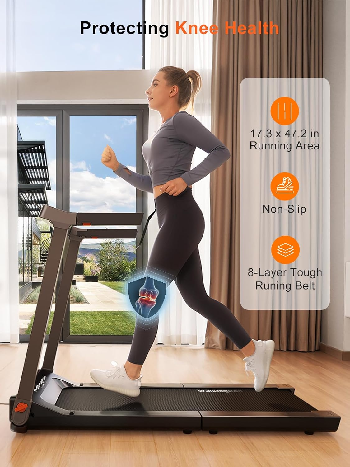 WALKINGPAD Foldable Walking Pad Treadmill with Handle Bar, 7.5MPH - Image 2