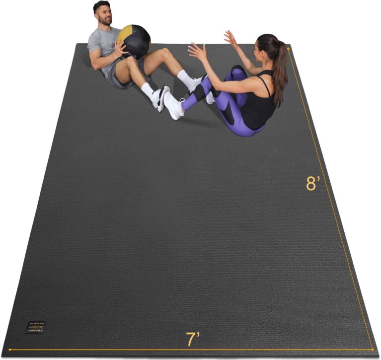 GXMMAT Extra Wide Large Exercise Mat 12'x7'/10'x7/8'x7(7mm)