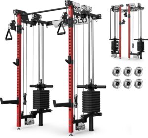 Mikolo Folding Squat Rack, Wall Mou...