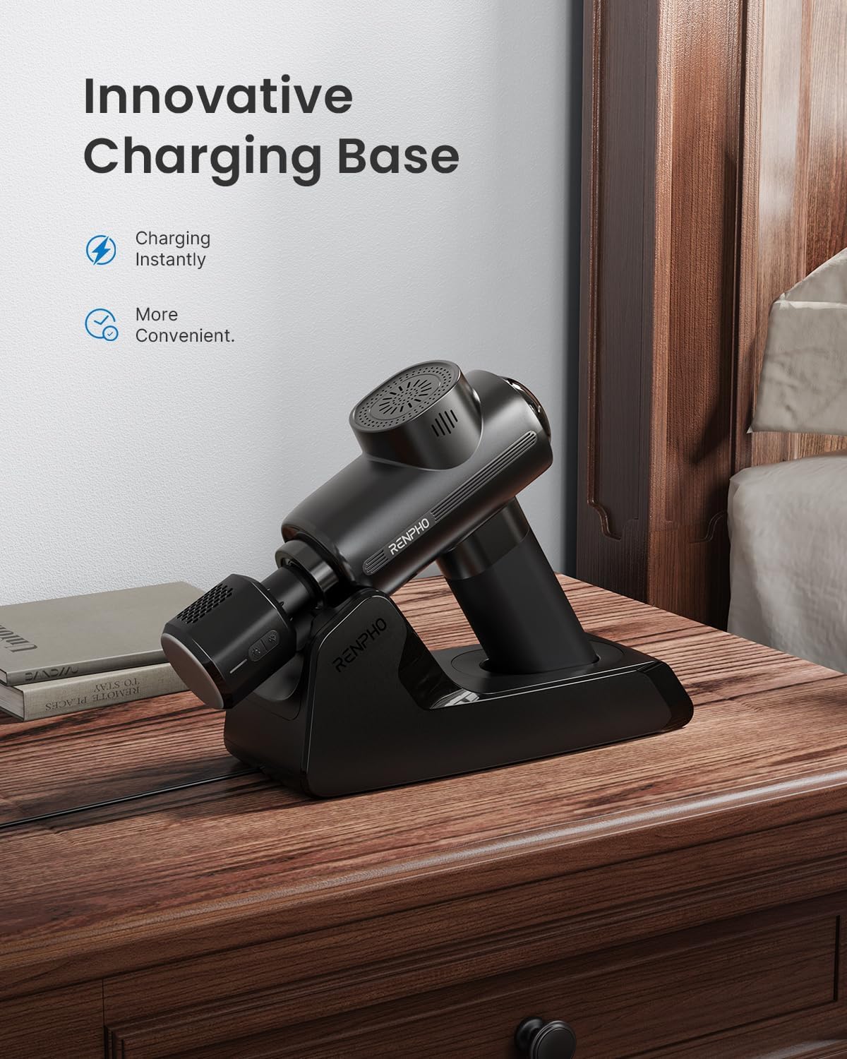 RENPHO Active Thermacool Deluxe Massage Gun with Charging Stand, Heat, Cold - Image 2