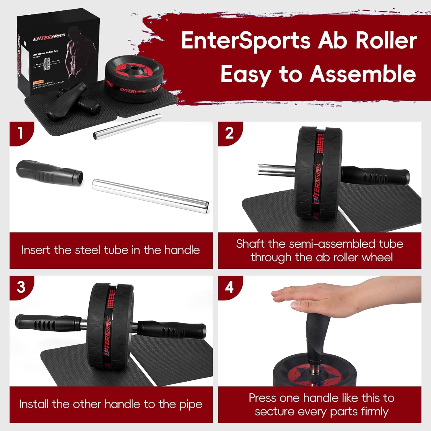 Ab Roller Wheel for Abs Workout with 2 Knee Pads for Home Gym - Image 6