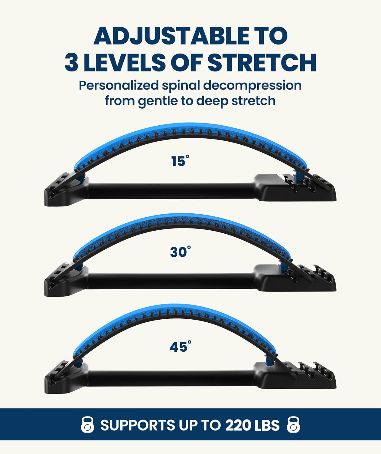 Everlasting Comfort Lumbar Support Board Back Stretcher for Lower Pain Relief - Adjustable Spine Decompression with 88 Acupressure Nodes - Back Cracking Device with Chair Strap for Posture Correction - Image 4