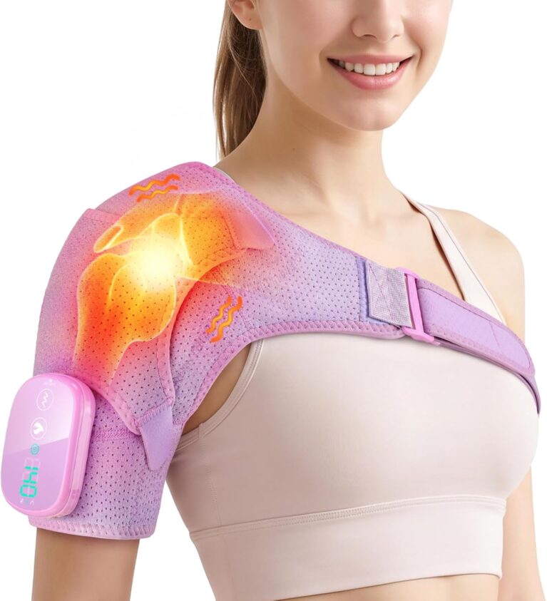 Cordless Shoulder Heating Pad with Massage, Heated Shoulder Massager