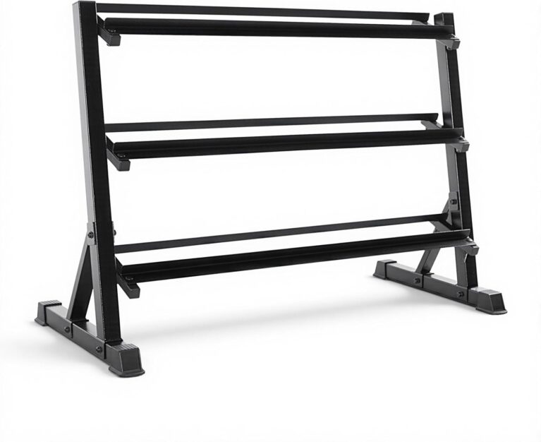CAP 2-Tier & 3-Tier Dumbbell Rack for Home Gym, Heavy-Duty Steel Weight Storage Rack for Hex Dumbbells, Holds 5-35lb 5-50lb 5-75lb Dumbbell Pairs, Multiple Sizes & Capacities