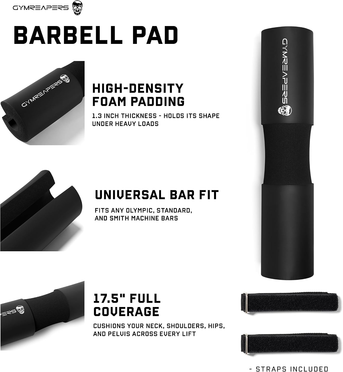 Gymreapers Barbell Squat Pad - Protective Bridge Pad For Hip Thrust, Squats, Lunges - Hip Support, Neck Protection For Bar - Image 3