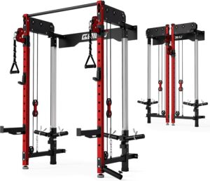 WM3-V4 Folding Squat Rack, Wall Mou...