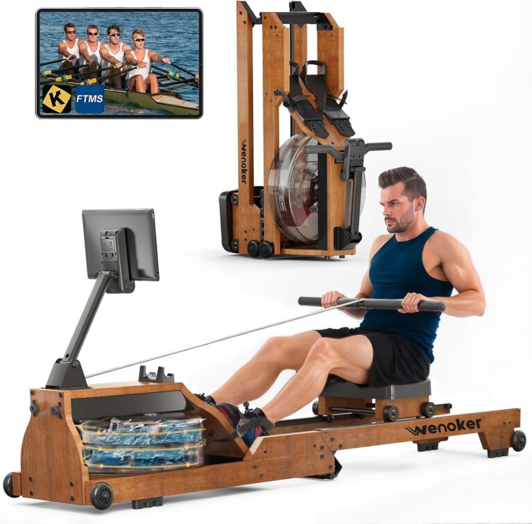 Wenoker Water Rowing Machine, Foldable & Space-Saving,Immersive Water Rower