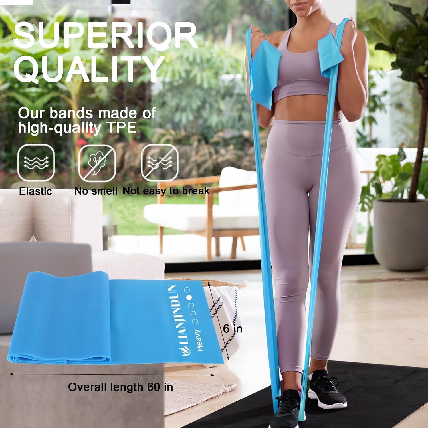 Resistance Bands for Working Out, Physical Therapy, Exercise, Pilates, Yoga - Image 4