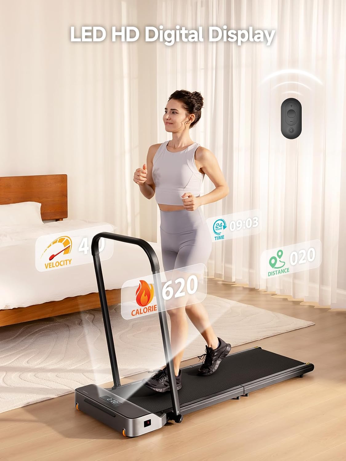 WalkingPad Foldable Walking Pad Treadmill with Handle Bar Under Desk - Image 7