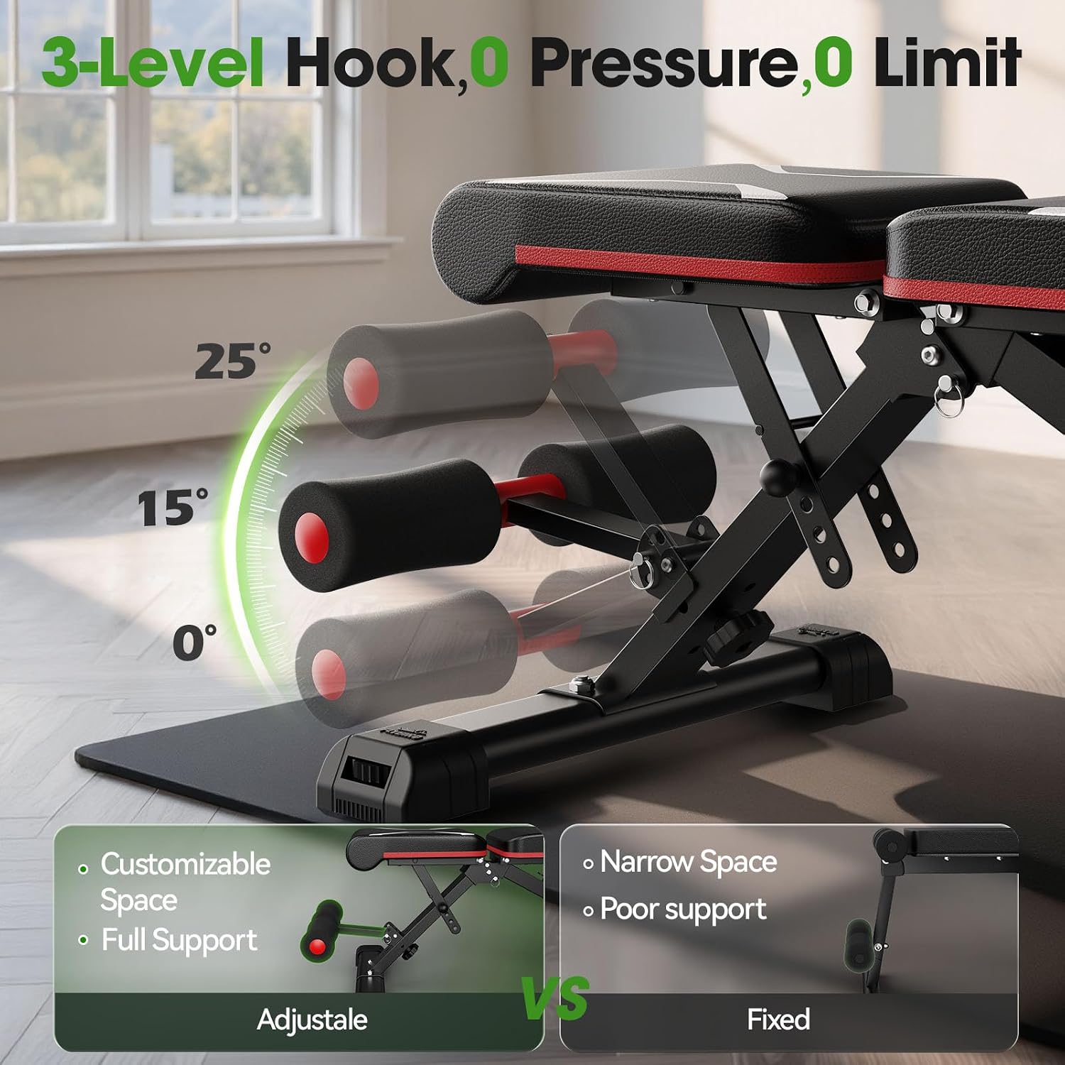 FLYBIRD Adjustable Weight Bench, Full Body Workout Bench for Home Gym - Image 5