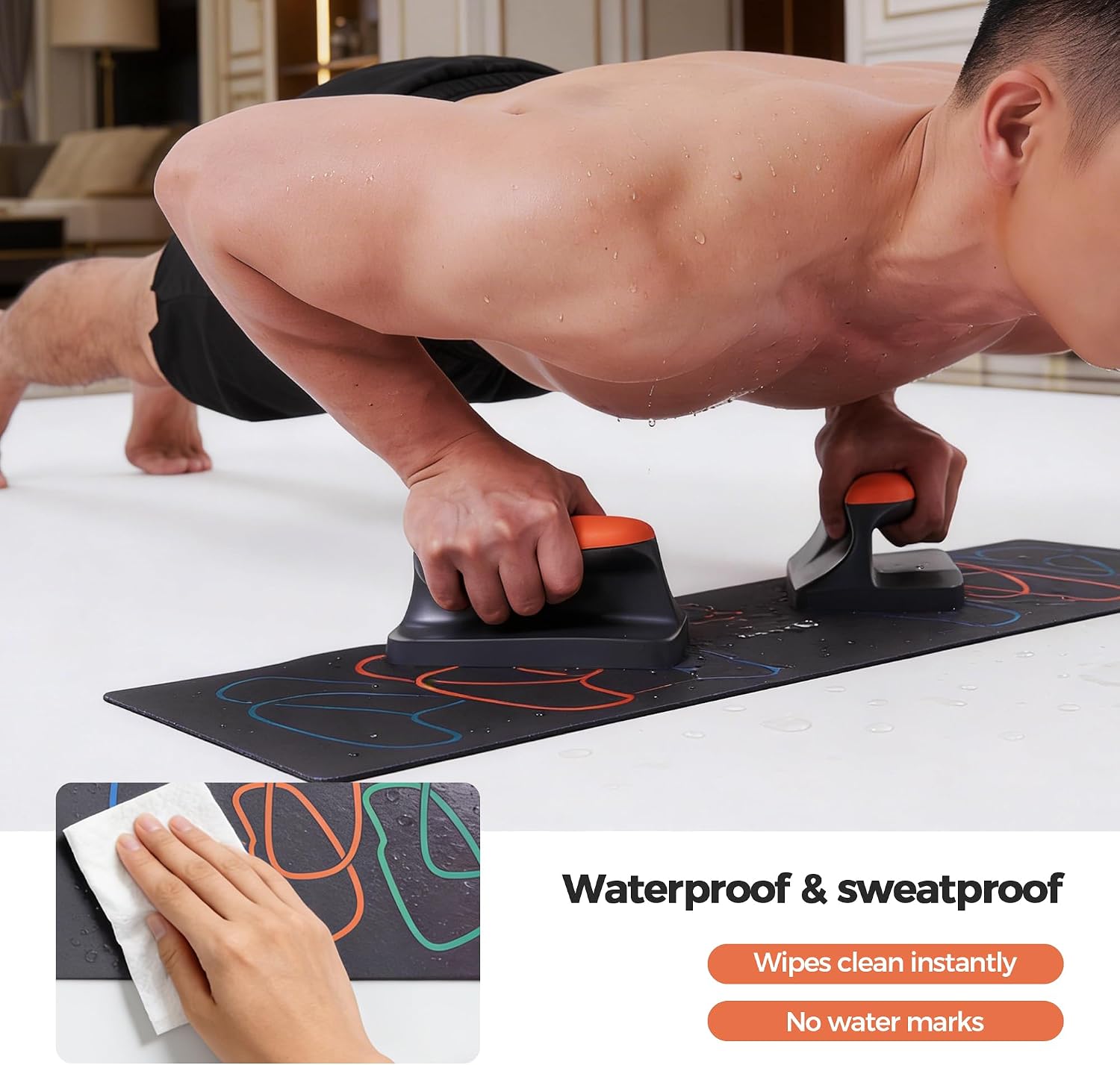 KEEP Wrist-Friendly Push Up Board - Ergonomic Push Up Grips - Image 6