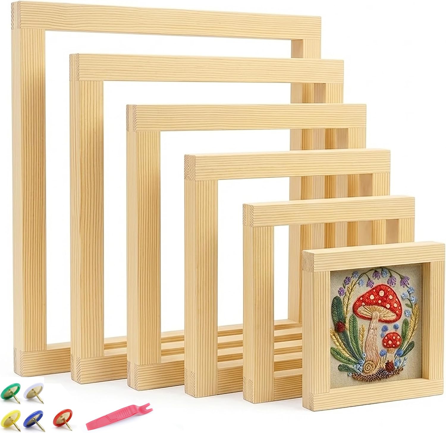 24Pcs Stretcher Bars for Needlework Needlepoint DIY Embroidery Frame Kit - Image 9