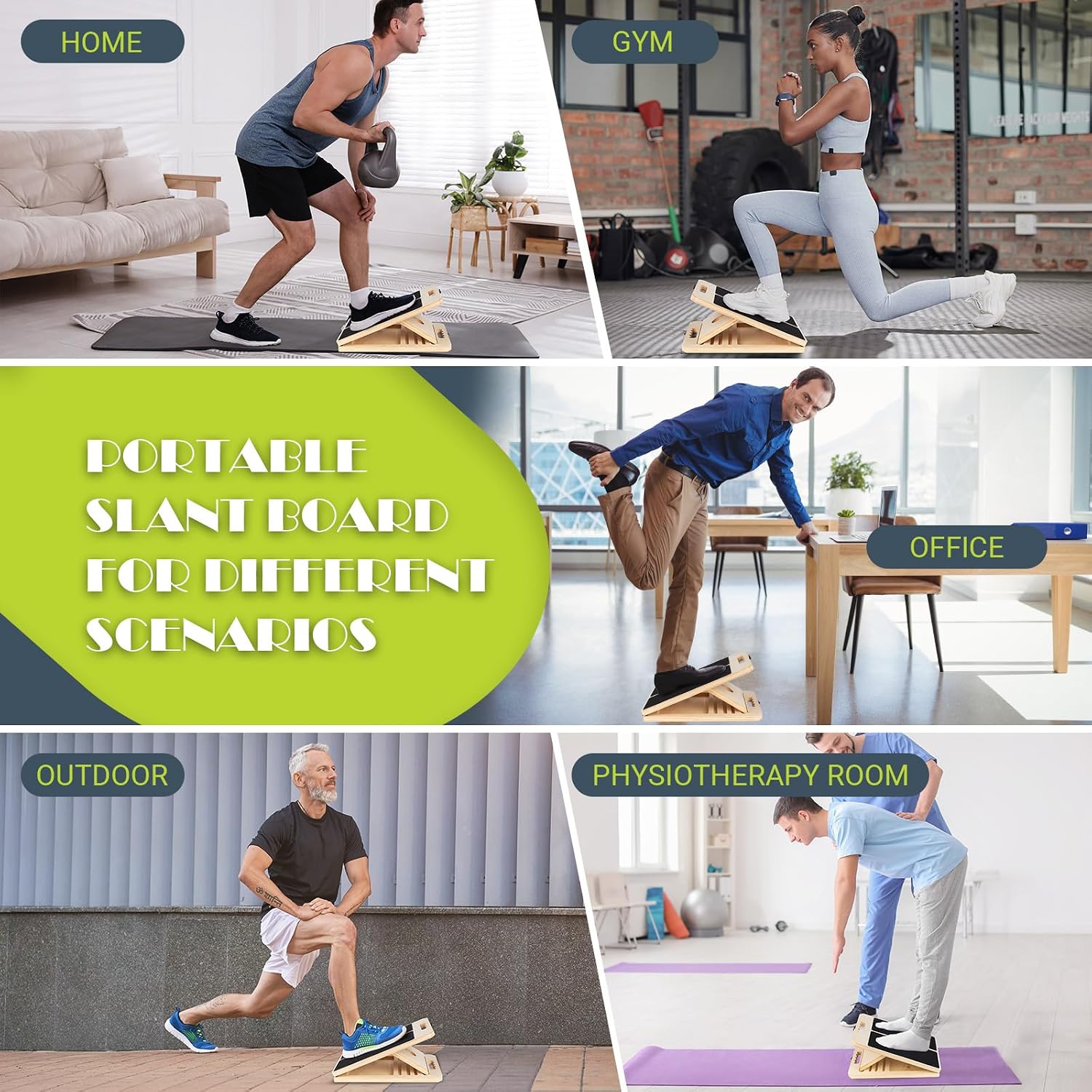 Slant Board Calf Stretching, 460 LBS Capacity Portable Wooden Incline Board - Image 7