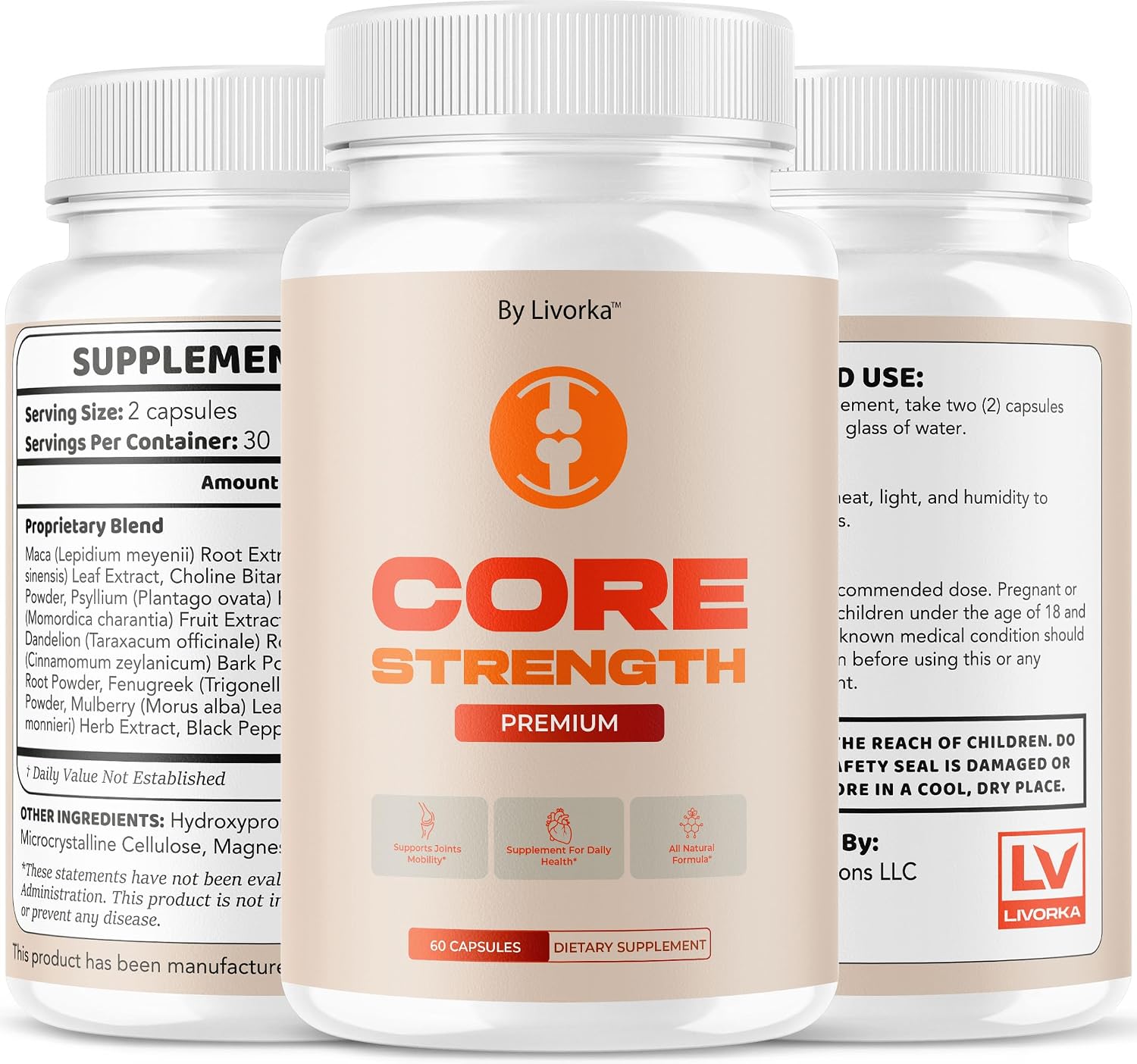 Core Strength - Core Strength Supplement for Joint Support Capsules Advanced Formula, Daily CoreStrength Pills Daily Premium Natural for Overall Health & Wellness, 60 Capsules for 1 Month - Image 8