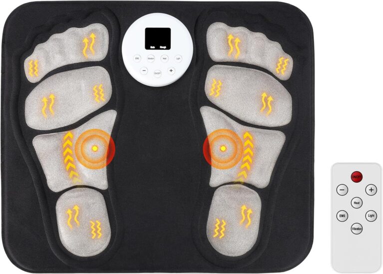 Portable Foot Massager Rechargeable Circulation Stimulator with 4 Modes & 10-Second Rapid Heating, Lightweight Design for Home, Travel, Office Use