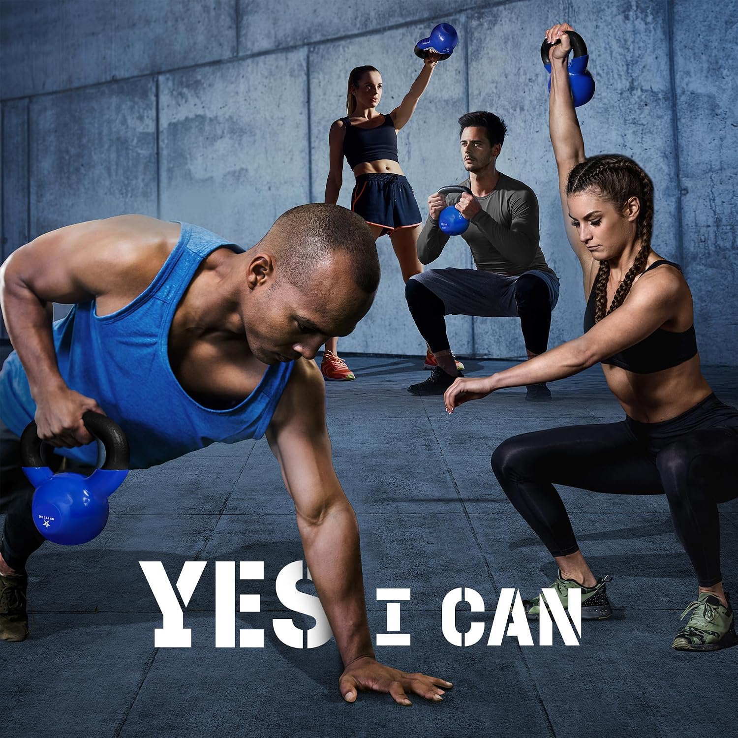 Yes4All Kettlebell, 5-100 LB Vinyl Coated Cast Iron Strength Training Kettlebells for Home Gym Exercises, Fitness, Full Body Workout Equipment, Push Ups, and Grip Strength - Image 7