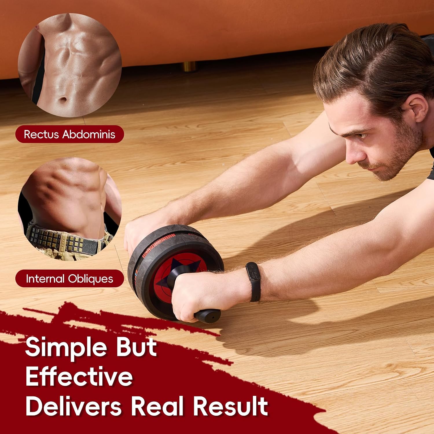 Ab Roller Wheel for Abs Workout with 2 Knee Pads for Home Gym - Image 3