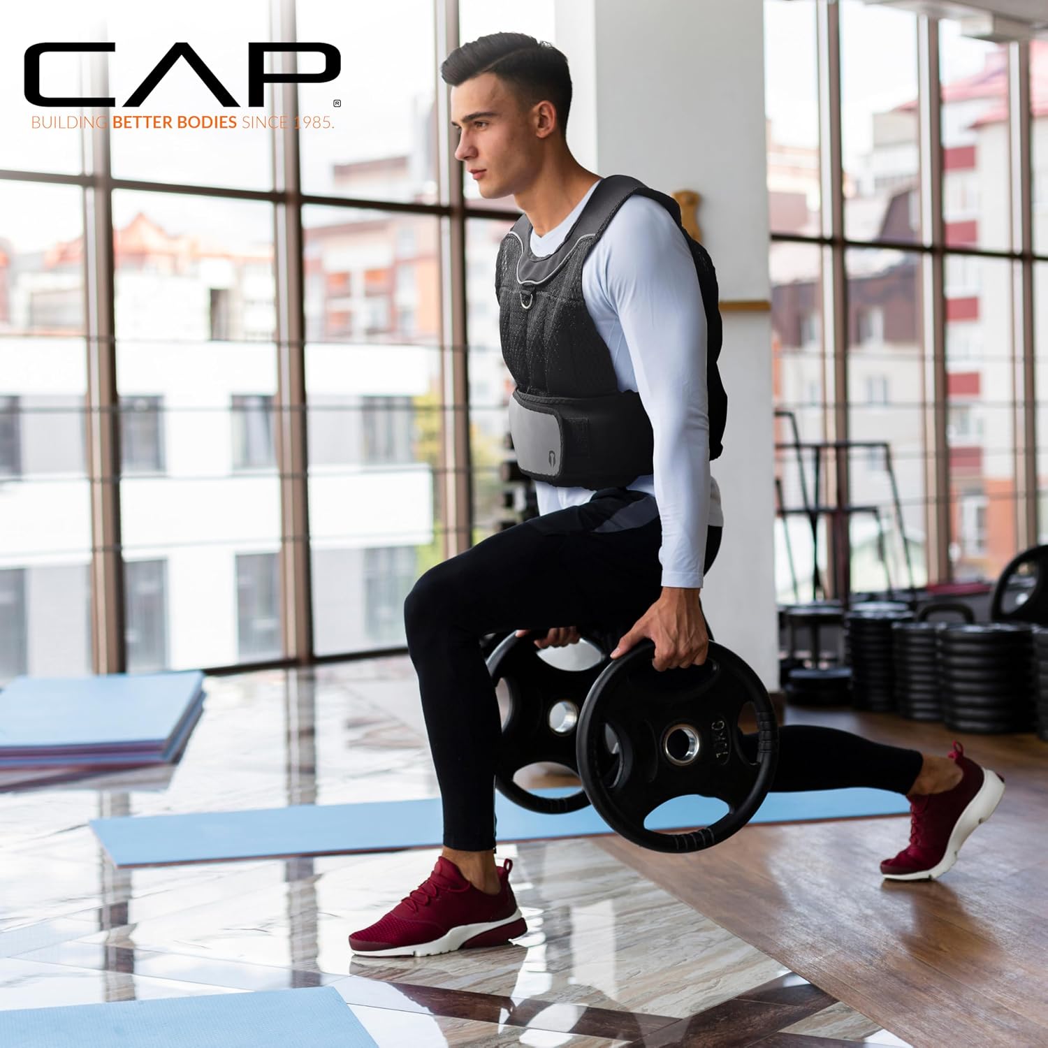 CAP Adjustable Weighted Vest 20–150 lbs for Strength Training, Running & Workouts, Weight Vest for Men & Women, Fitness Training Vest - Image 5