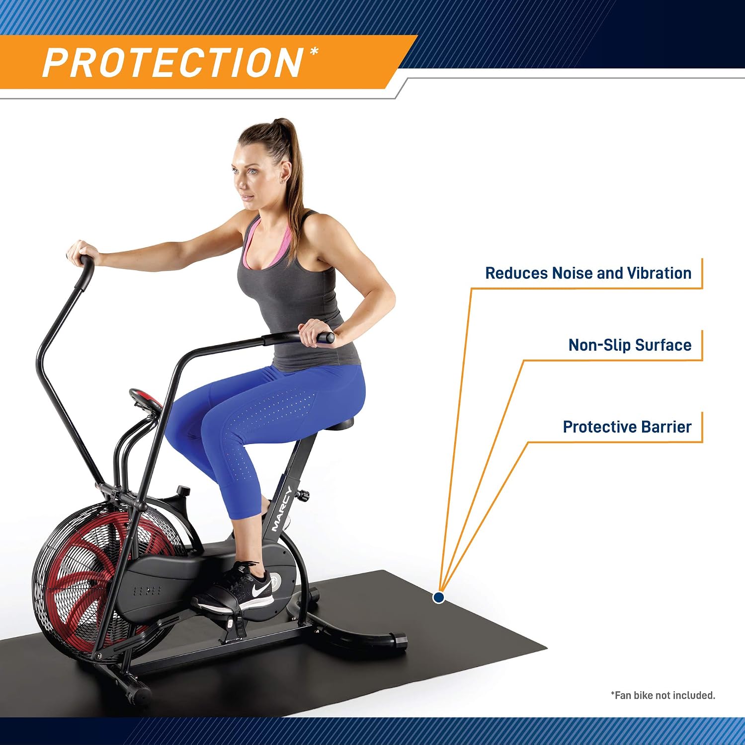 Marcy Fitness Equipment Mat and Floor Protector Compatible for Treadmills, Elliptical, Exercise Bikes, Stationary Cycles and Accessories - Image 5