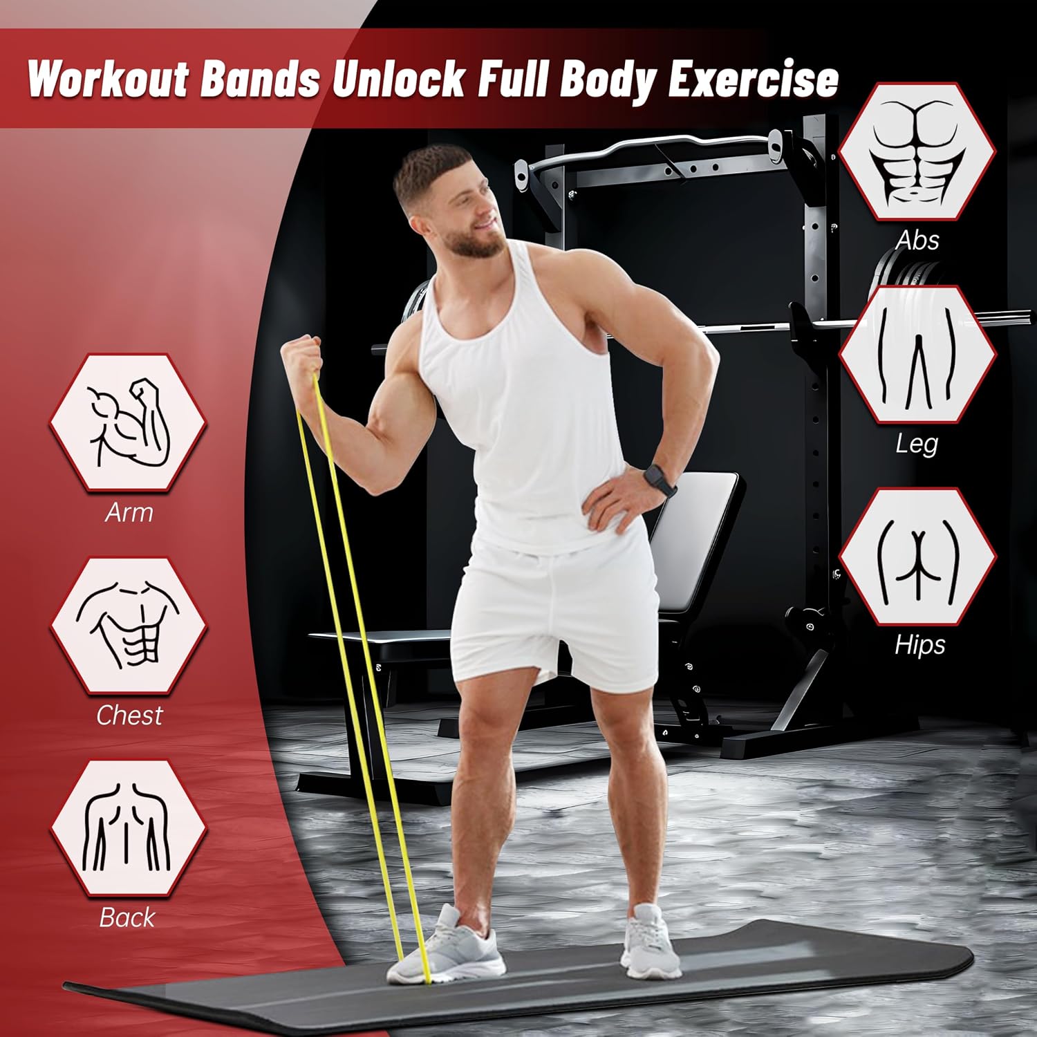 5-Level Resistance Bands for Working Out, Pull Up Assistance Bands - Image 4