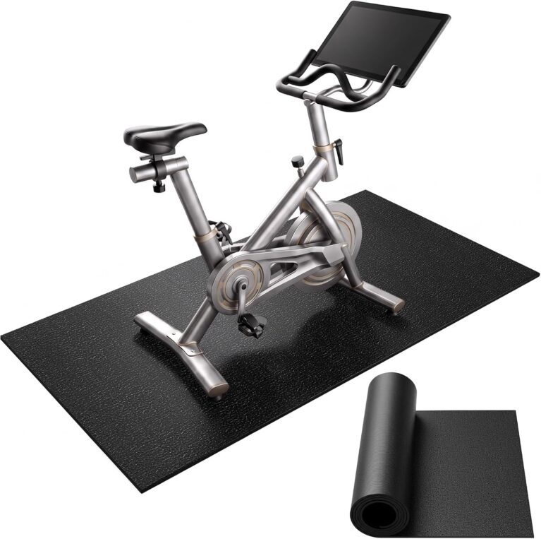Exercise Bike Mat 70" x 30", 0.2"/0.25" Thick, Compatible with Peloton Bike