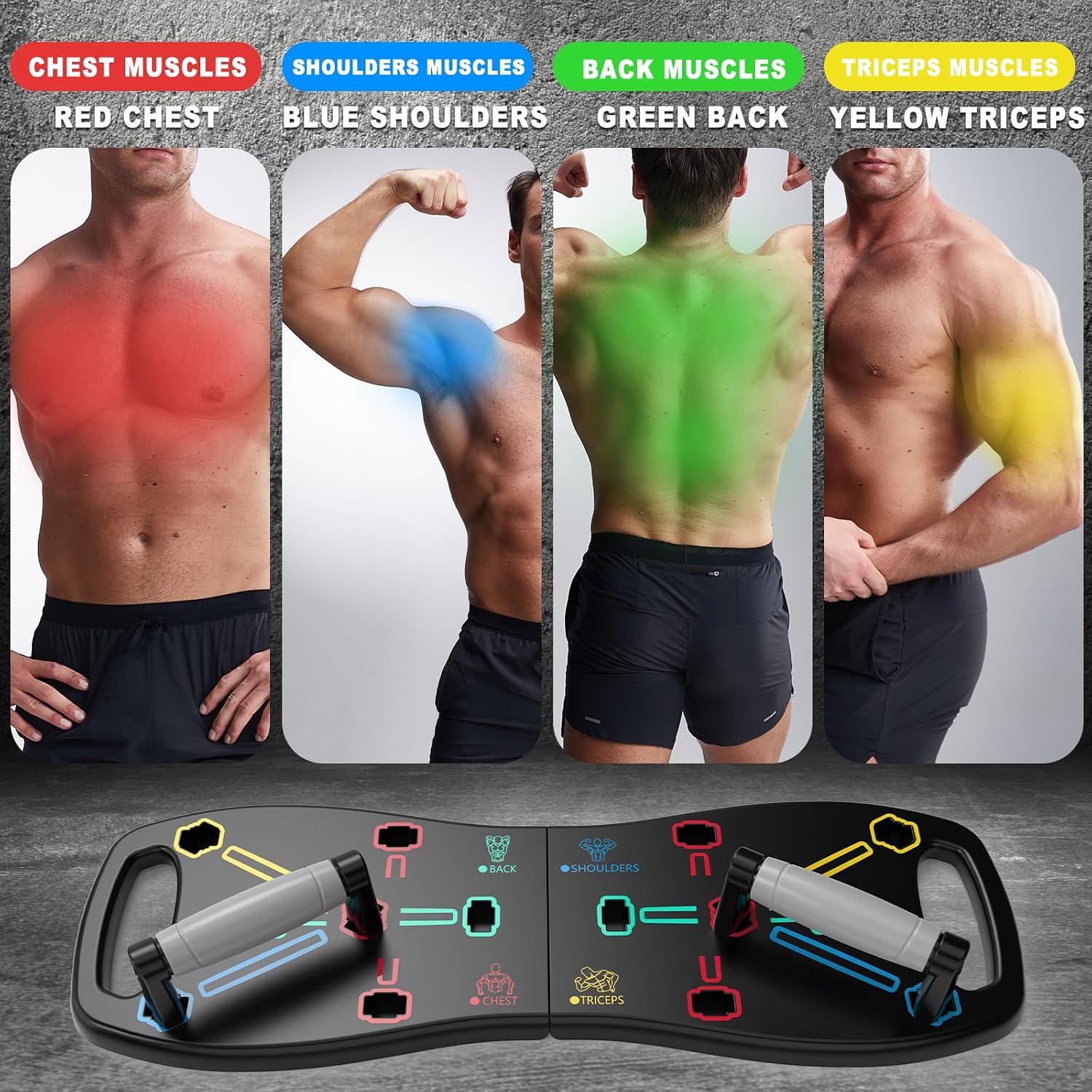 HOTWAVE Push Up Board, Portable Pushup Board for Men, Foldable Push Up Bar - Image 4