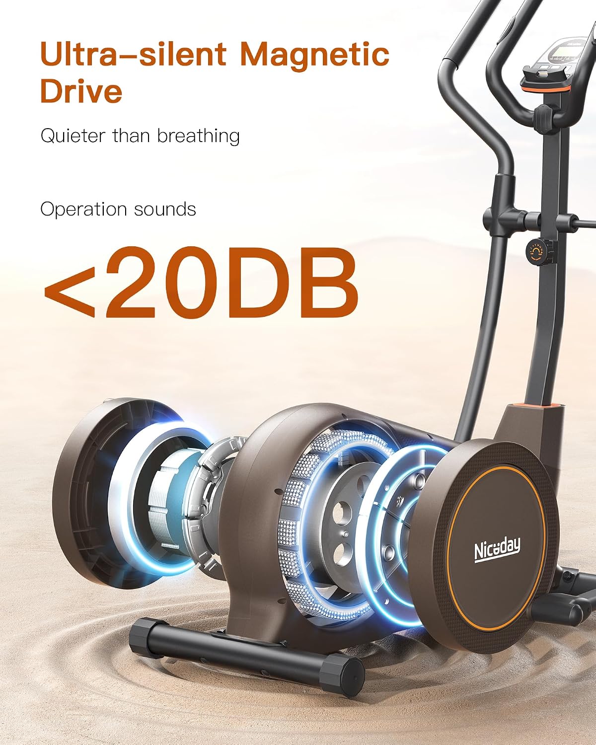 Niceday Elliptical Exercise Machine with 15.5IN/16IN/20IN Stride - Image 4