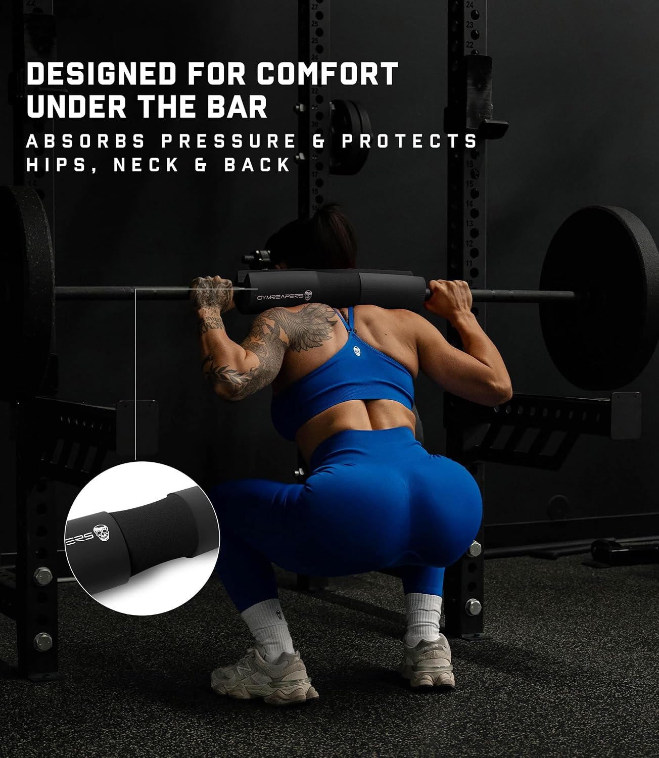 Gymreapers Barbell Squat Pad - Protective Bridge Pad For Hip Thrust, Squats, Lunges - Hip Support, Neck Protection For Bar - Image 4