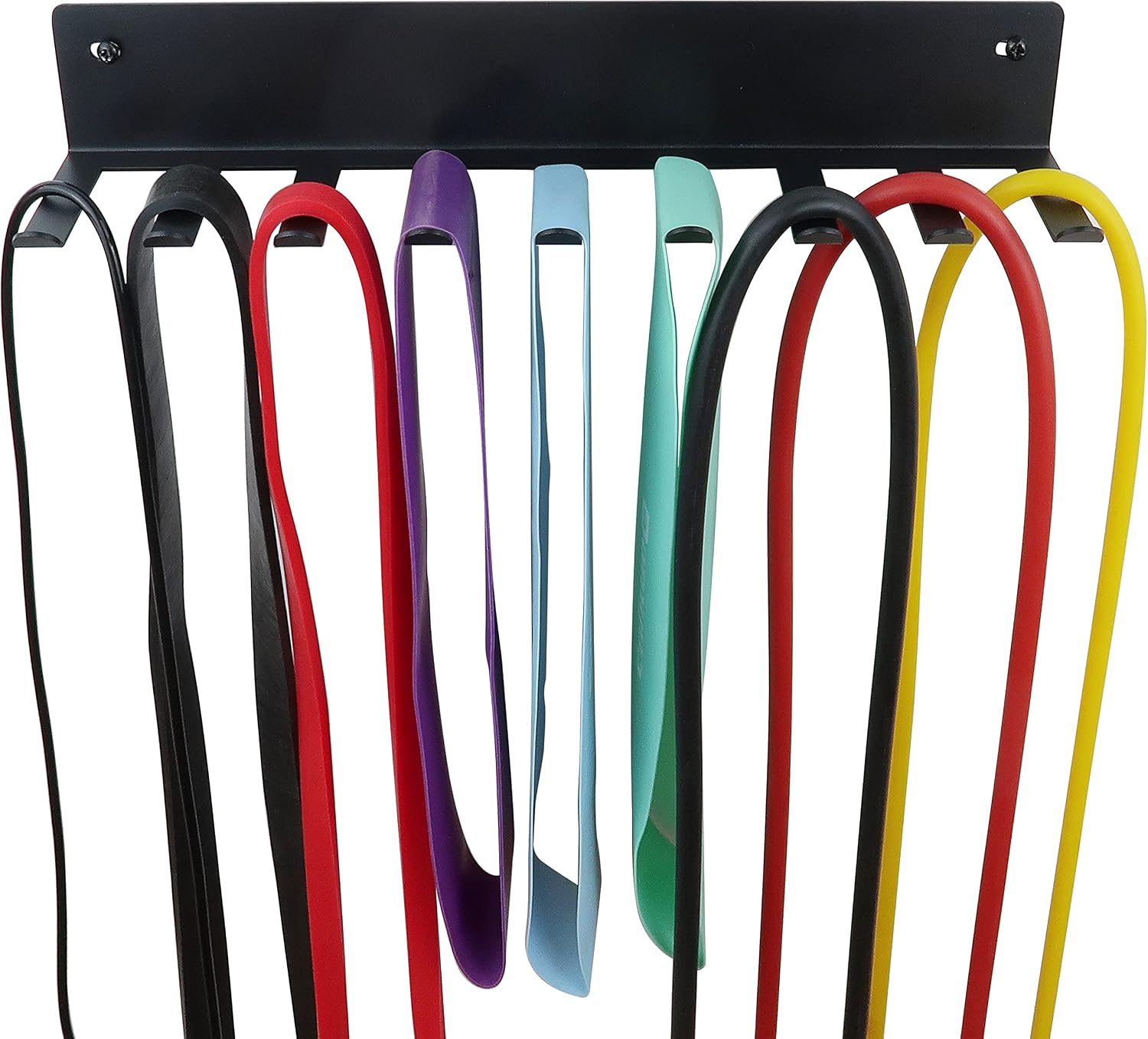 Multi-Purpose Storage Rack for Resistance Bands, Straps, Jump Ropes, Foam Rollers, Chains, Weight Belts, Tools - Heavy Duty, Fitness Bands Rack - Image 9