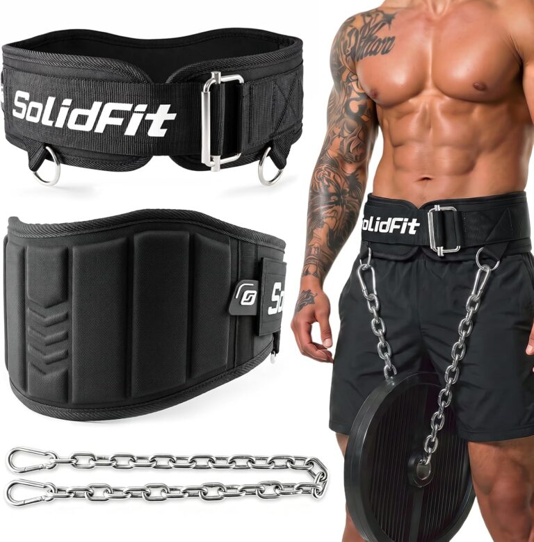 Dip Belt with Chain for Weightlifting Squat Pull Up Training Deadlift Gym