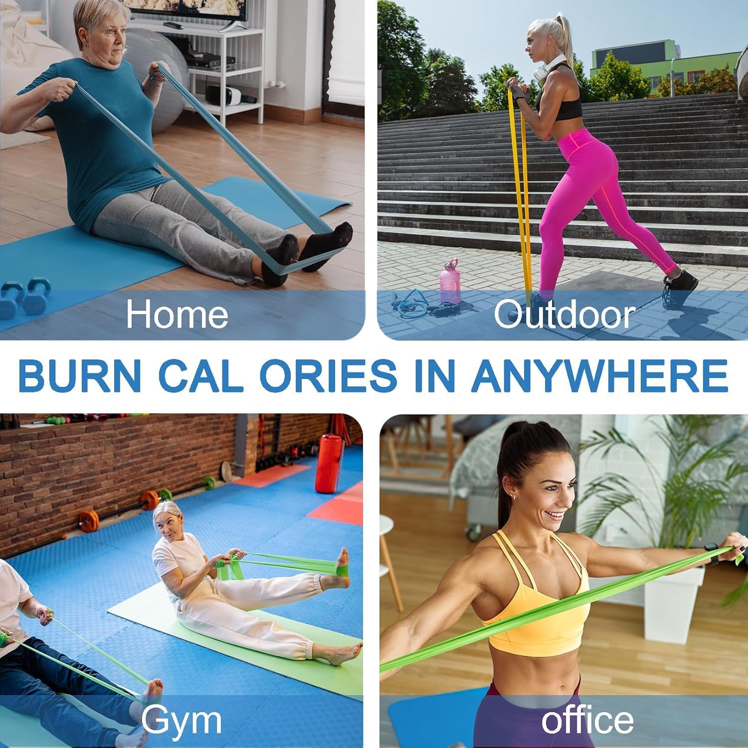 Resistance Bands for Working Out, Physical Therapy, Exercise, Pilates, Yoga - Image 6