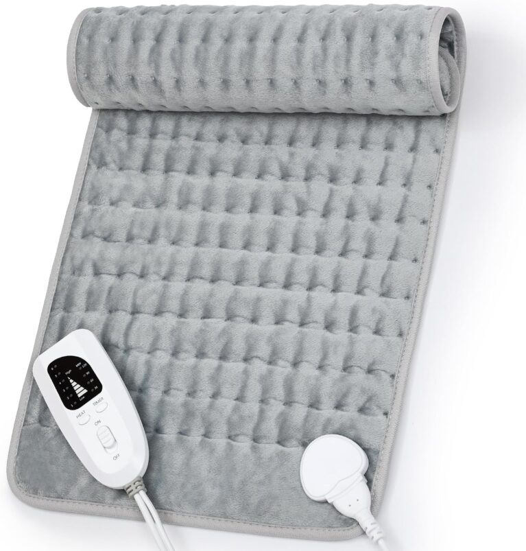 Heating Pad,Electric Heating Pad,Heating Pad for Back,Silvergray,24x12In