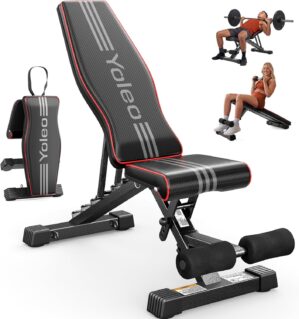YOLEO Adjustable Weight Bench, ASTM...