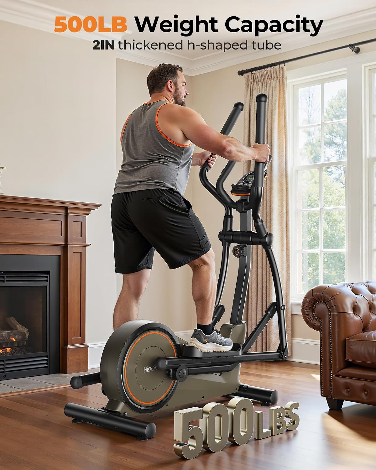 Niceday Elliptical Exercise Machine with 15.5IN/16IN/20IN Stride - Image 4
