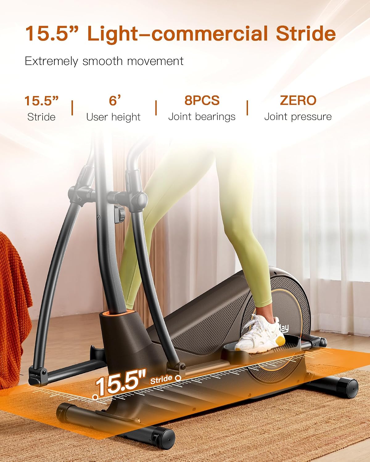 Niceday Elliptical Exercise Machine with 15.5IN/16IN/20IN Stride - Image 2
