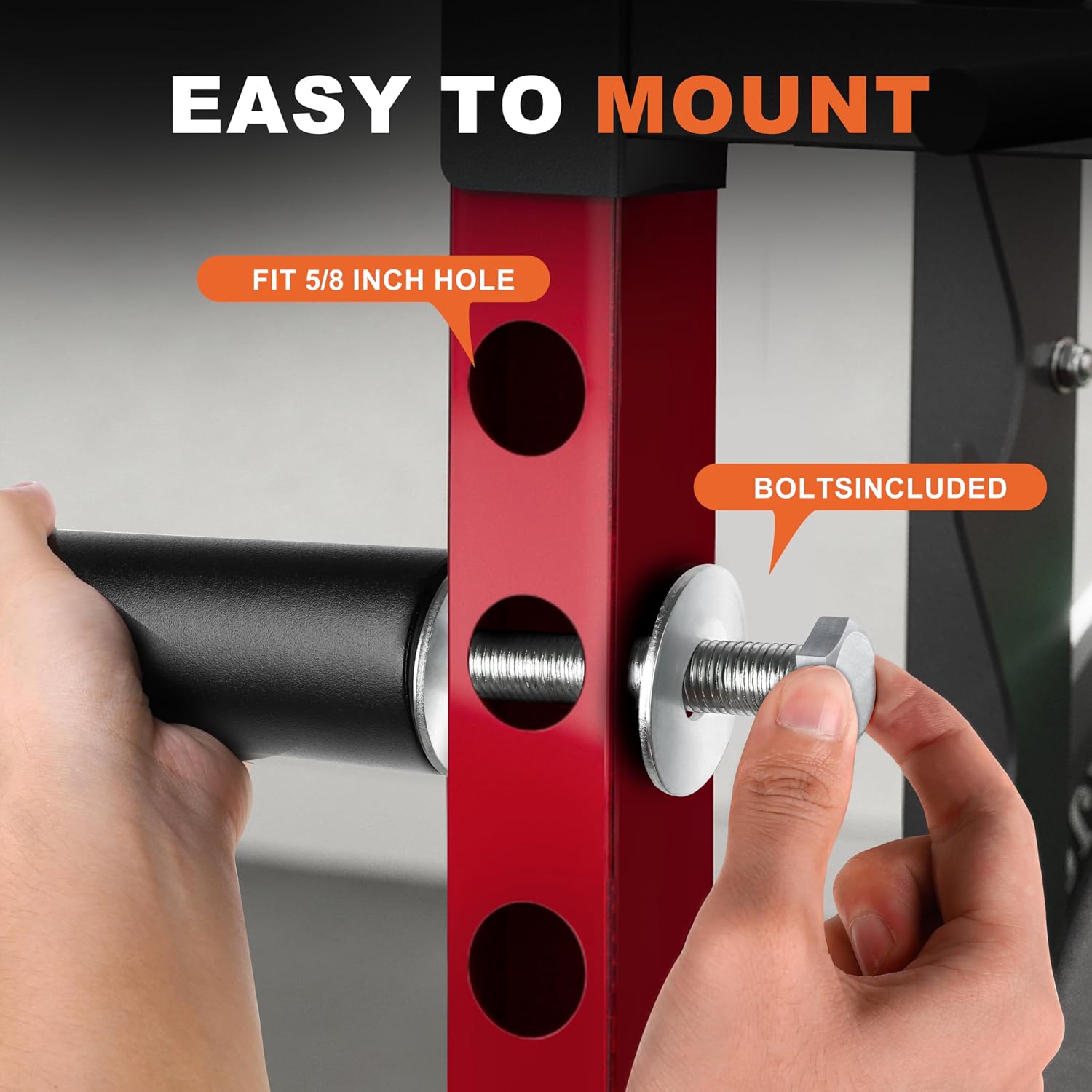 EVERYMATE Weight Plate Holder Power Rack Attachment 2 Inch Olympic Plate Storage Power Squat Rack Holder Weight Plates for 2x2 3x3 2x3 Power Cage Accessories Weight Plate Rack - Image 7