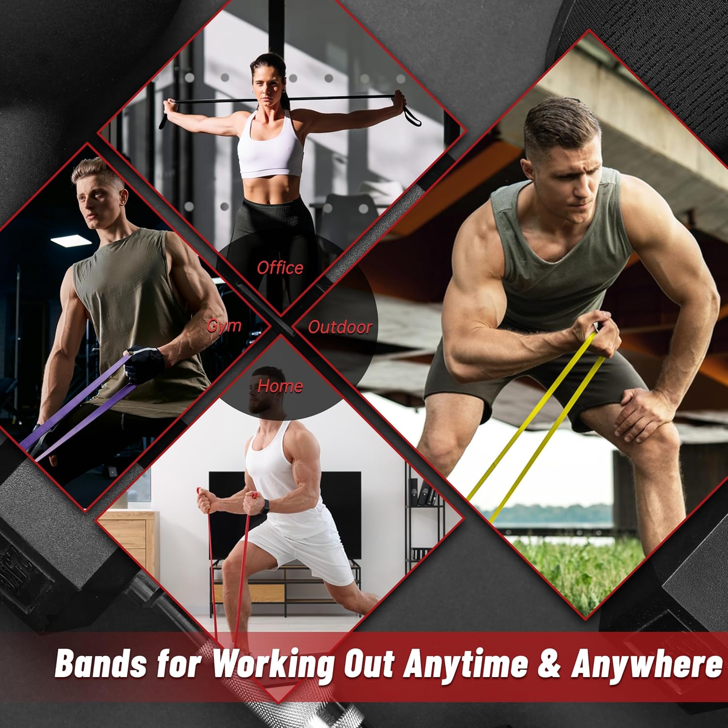 5-Level Resistance Bands for Working Out, Pull Up Assistance Bands - Image 5