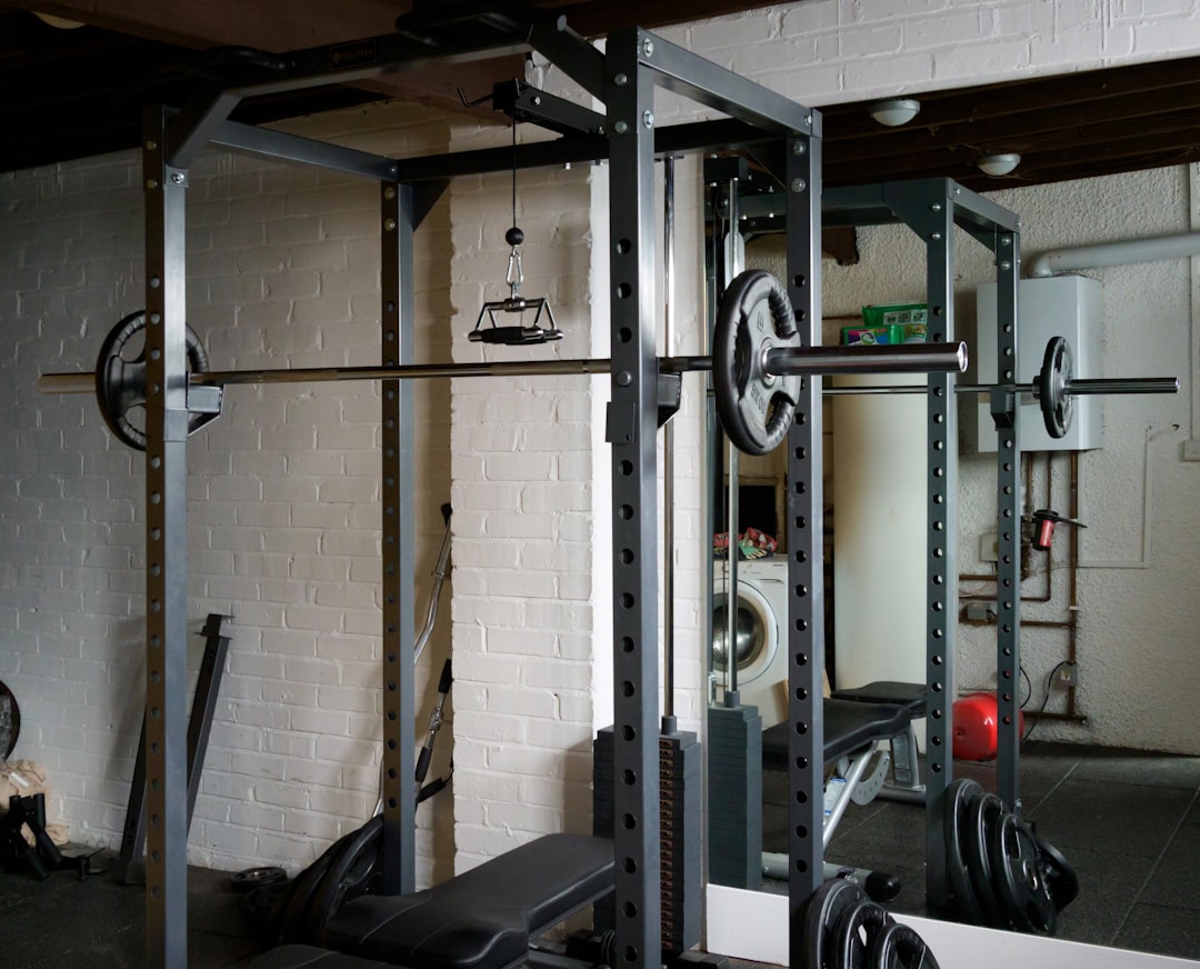 black and gray exercise equipment