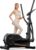 CURSOR Elliptical Exercise Machine, Elliptical Machine for Home with Hyper-Quiet Magnetic Driving System,8 Levels Resistance,Compact Elliptical with 12IN &14 Stride,LCD Monitor,350LBS Weight Capacity