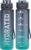 Sahara Sailor Water Bottle 32oz, Tritan Sports Bottle with Time Marker