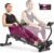 Sunny Health & Fitness Compact Hydraulic Rower with 12-Level Resistance
