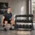 HANDBODE Rubber Coated Hex Dumbbell Set with Rack, 300-840 lb