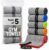 Acteon Microfiber Gym Towels 5 Pack, Quick Dry Silver ION Odor-Free Sweat Towel, Super Absorbent Fast Drying for Men & Women, Workout, Yoga, Running, Hiking, Travel – 16×30.5 Inch